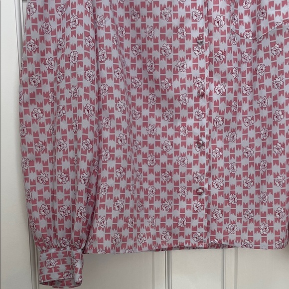 Vintage Pykettes Floral Patterned Long Sleeve Blouse Top - Vintage Size 16 - Picture 7 of 15